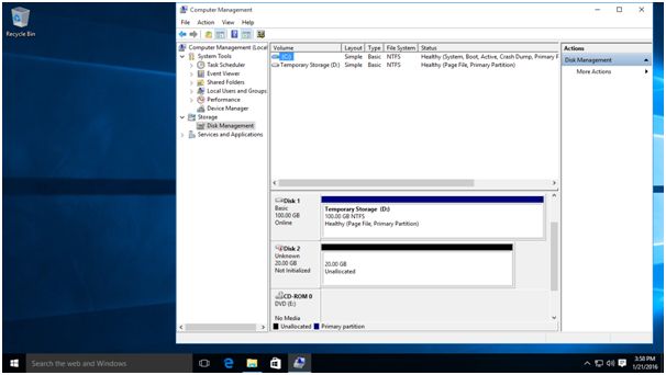drive with 20 GB space